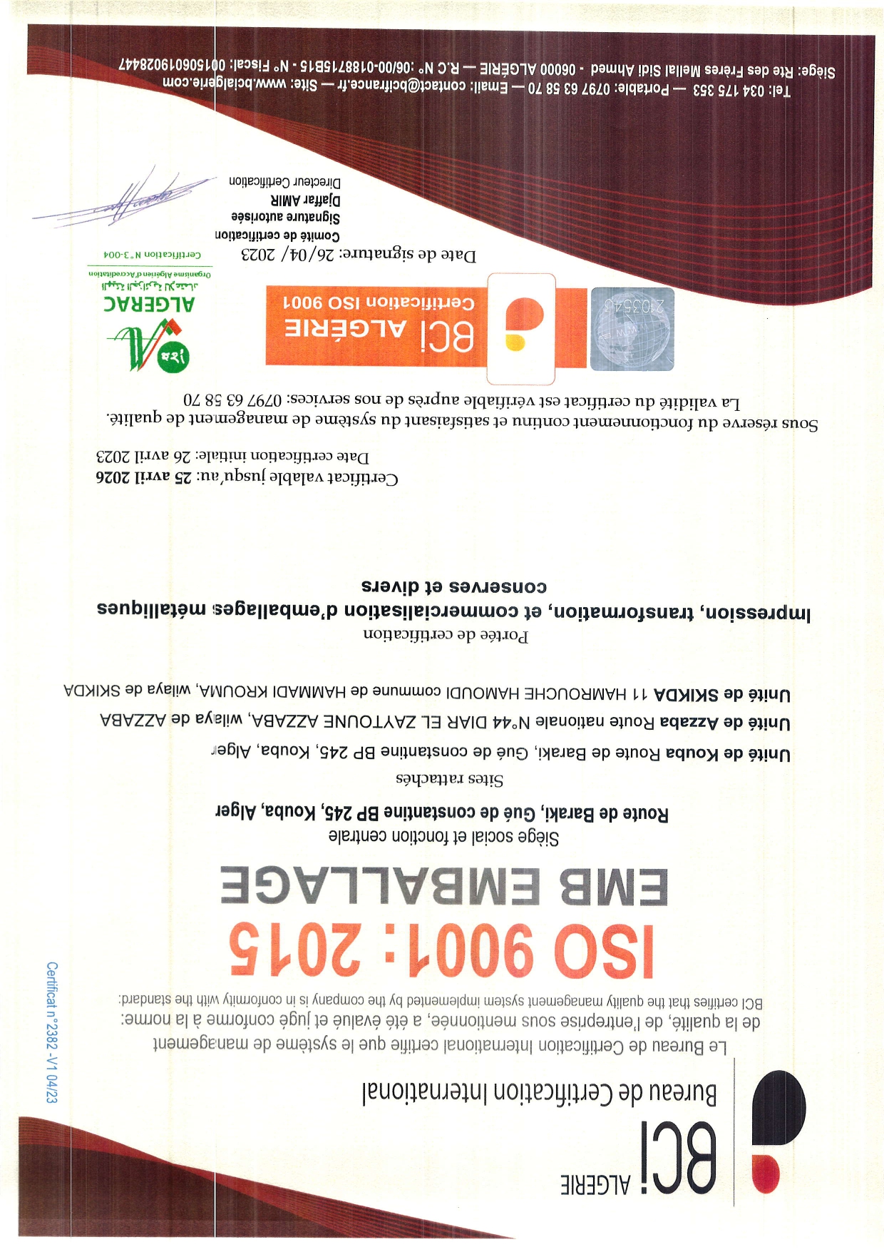certificat image